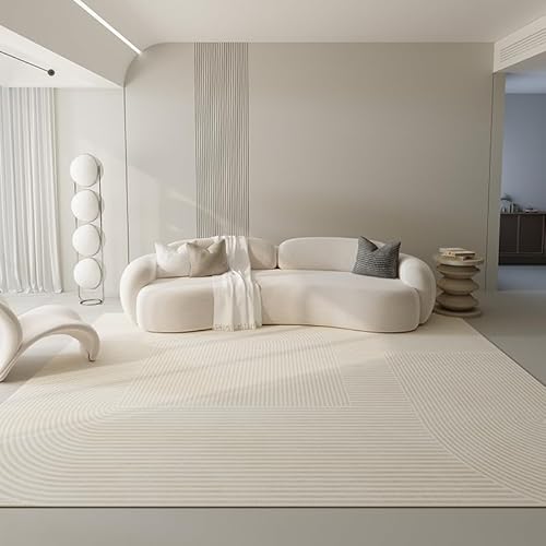 Ldiuttu Teppich Wohnzimmer 90 x 150 cm Teppiche Waschbarer Anti-Rutsch Kurzflor für KüChen Schlafzimmer Flur Eingang Fußmatte Moderne geometrische Linien beige Ldiuttu Teppich Wohnzimmer 90 x 150 cm Teppiche Waschbarer Anti-Rutsch Kurzflor für KüChen Schlafzimmer Flur Eingang Fußmatte Moderne geometrische Linien beige von Ldiuttu