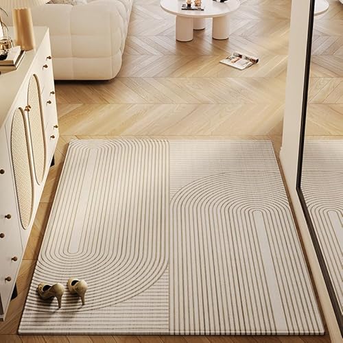 Ldiuttu Teppich Wohnzimmer Groß 200 x 290 cm Weicher rutschfest Waschbarer Schlafzimmer Teppiche Pflegeleichter Dekoration Teppich Moderne Linien beige braun Ldiuttu Teppich Wohnzimmer Groß 200 x 290 cm Weicher rutschfest Waschbarer Schlafzimmer Teppiche Pflegeleichter Dekoration Teppich Moderne Linien beige braun von Ldiuttu