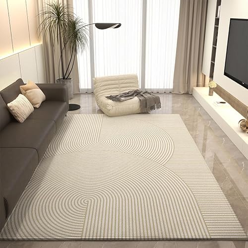 Ldiuttu Teppich Wohnzimmer Groß 200 x 290 cm Weicher rutschfest Waschbarer Schlafzimmer Teppiche Pflegeleichter Dekoration Teppich Moderne Linien geometrisch beige Ldiuttu Teppich Wohnzimmer Groß 200 x 290 cm Weicher rutschfest Waschbarer Schlafzimmer Teppiche Pflegeleichter Dekoration Teppich Moderne Linien geometrisch beige von Ldiuttu