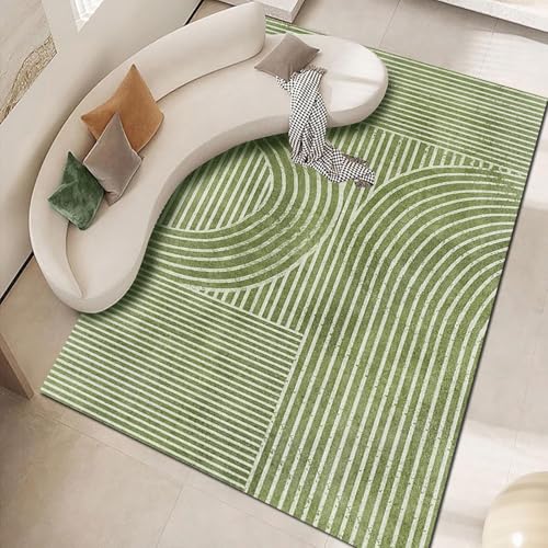 Ldiuttu Teppich Wohnzimmer Groß 200 x 290 cm Weicher rutschfest Waschbarer Schlafzimmer Teppiche Pflegeleichter Dekoration Teppich Moderne Linien geometrisch grün Ldiuttu Teppich Wohnzimmer Groß 200 x 290 cm Weicher rutschfest Waschbarer Schlafzimmer Teppiche Pflegeleichter Dekoration Teppich Moderne Linien geometrisch grün von Ldiuttu