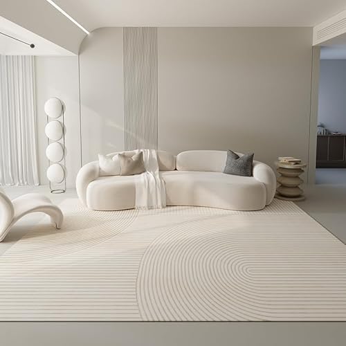 Ldiuttu Teppich Wohnzimmer Groß 200 x 290 cm Weicher rutschfest Waschbarer Schlafzimmer Teppiche Pflegeleichter Dekoration Teppich Moderne Linien geometrisch weiß Ldiuttu Teppich Wohnzimmer Groß 200 x 290 cm Weicher rutschfest Waschbarer Schlafzimmer Teppiche Pflegeleichter Dekoration Teppich Moderne Linien geometrisch weiß von Ldiuttu