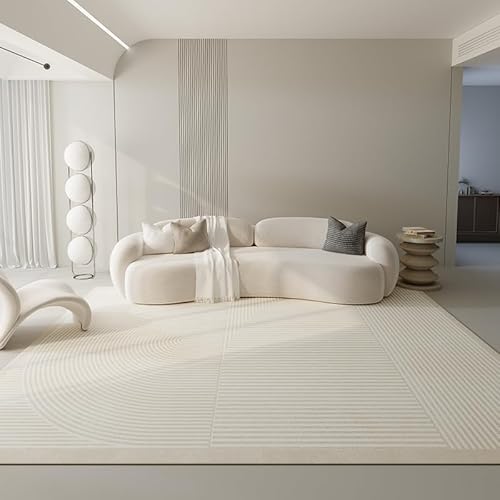Ldiuttu Teppich Wohnzimmer Groß 200 x 290 cm Weicher rutschfest Waschbarer Schlafzimmer Teppiche Pflegeleichter Dekoration Teppich Moderne Linien geometrisch weiß Ldiuttu Teppich Wohnzimmer Groß 200 x 290 cm Weicher rutschfest Waschbarer Schlafzimmer Teppiche Pflegeleichter Dekoration Teppich Moderne Linien geometrisch weiß von Ldiuttu