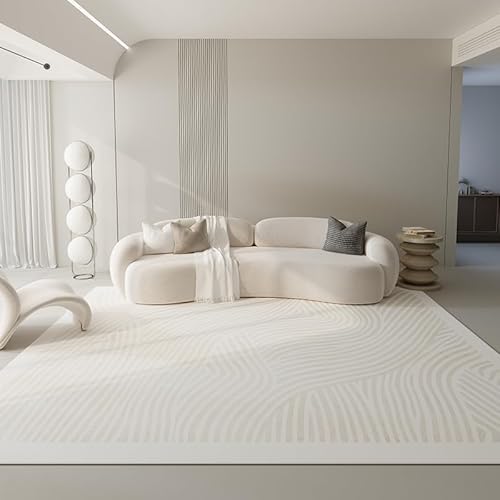 Ldiuttu Teppich Wohnzimmer Groß 200 x 290 cm Weicher rutschfest Waschbarer Schlafzimmer Teppiche Pflegeleichter Dekoration Teppich Moderne Linien weiß Ldiuttu Teppich Wohnzimmer Groß 200 x 290 cm Weicher rutschfest Waschbarer Schlafzimmer Teppiche Pflegeleichter Dekoration Teppich Moderne Linien weiß von Ldiuttu