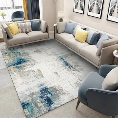 Ldiuttu Teppich Wohnzimmer Groß 200 x 290 cm Weicher rutschfest Waschbarer Schlafzimmer Teppiche Pflegeleichter Dekoration Teppich Moderne Tinte Graublau Ldiuttu Teppich Wohnzimmer Groß 200 x 290 cm Weicher rutschfest Waschbarer Schlafzimmer Teppiche Pflegeleichter Dekoration Teppich Moderne Tinte Graublau von Ldiuttu