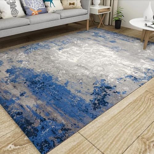 Ldiuttu Teppich Wohnzimmer Groß 200 x 290 cm Weicher rutschfest Waschbarer Schlafzimmer Teppiche Pflegeleichter Dekoration Teppich Moderne abstrakte Tinte blau grau Ldiuttu Teppich Wohnzimmer Groß 200 x 290 cm Weicher rutschfest Waschbarer Schlafzimmer Teppiche Pflegeleichter Dekoration Teppich Moderne abstrakte Tinte blau grau von Ldiuttu