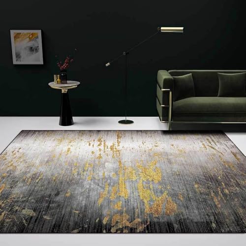 Ldiuttu Teppich Wohnzimmer Groß 200 x 290 cm Weicher rutschfest Waschbarer Schlafzimmer Teppiche Pflegeleichter Dekoration Teppich Moderne abstrakte Tinte schwarz grau gelb Ldiuttu Teppich Wohnzimmer Groß 200 x 290 cm Weicher rutschfest Waschbarer Schlafzimmer Teppiche Pflegeleichter Dekoration Teppich Moderne abstrakte Tinte schwarz grau gelb von Ldiuttu