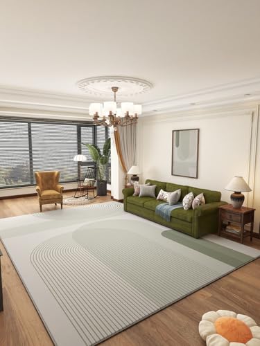 Ldiuttu Teppich Wohnzimmer Groß 200 x 290 cm Weicher rutschfest Waschbarer Schlafzimmer Teppiche Pflegeleichter Dekoration Teppich Moderne geometrische Linien beige grün Ldiuttu Teppich Wohnzimmer Groß 200 x 290 cm Weicher rutschfest Waschbarer Schlafzimmer Teppiche Pflegeleichter Dekoration Teppich Moderne geometrische Linien beige grün von Ldiuttu
