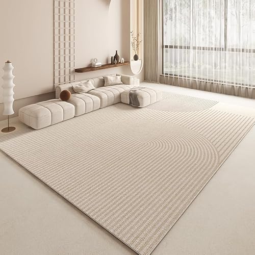 Ldiuttu Teppich Wohnzimmer Groß 200 x 290 cm Weicher rutschfest Waschbarer Schlafzimmer Teppiche Pflegeleichter Dekoration Teppich Moderne geometrische Linien beige Ldiuttu Teppich Wohnzimmer Groß 200 x 290 cm Weicher rutschfest Waschbarer Schlafzimmer Teppiche Pflegeleichter Dekoration Teppich Moderne geometrische Linien beige von Ldiuttu