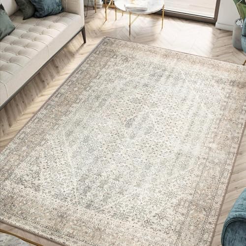 Ldiuttu Teppich Wohnzimmer Groß 200 x 290 cm Weicher rutschfest Waschbarer Schlafzimmer Teppiche Pflegeleichter Dekoration Teppich Modernes Retro-Beigegrau Ldiuttu Teppich Wohnzimmer Groß 200 x 290 cm Weicher rutschfest Waschbarer Schlafzimmer Teppiche Pflegeleichter Dekoration Teppich Modernes Retro-Beigegrau von Ldiuttu