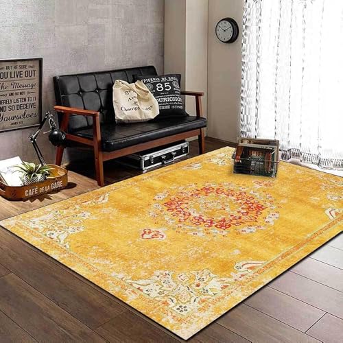 Ldiuttu Teppich Wohnzimmer Groß 200 x 290 cm Weicher rutschfest Waschbarer Schlafzimmer Teppiche Pflegeleichter Dekoration Teppich modern Retro gelb rot Ldiuttu Teppich Wohnzimmer Groß 200 x 290 cm Weicher rutschfest Waschbarer Schlafzimmer Teppiche Pflegeleichter Dekoration Teppich modern Retro gelb rot von Ldiuttu