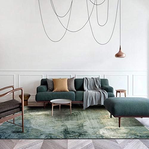 Ldiuttu Teppich Wohnzimmer Rechteckiger 150 x 180 cm Waschbarer Kurzflor rutschfest Teppich für Schlafzimmer Esszimmer Büro Moderne Tinte grün gelb Ldiuttu Teppich Wohnzimmer Rechteckiger 150 x 180 cm Waschbarer Kurzflor rutschfest Teppich für Schlafzimmer Esszimmer Büro Moderne Tinte grün gelb von Ldiuttu