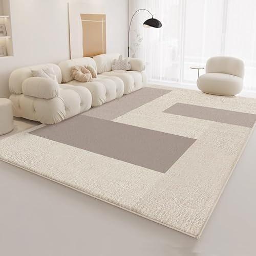 Ldiuttu Teppich für Wohnzimmer 110 x 190 cm Weich Waschbar Rutschfester Kurzflor Teppich für Schlafzimmer Küchen Läufer Flur Moderne geometrische Linien beige braun Ldiuttu Teppich für Wohnzimmer 110 x 190 cm Weich Waschbar Rutschfester Kurzflor Teppich für Schlafzimmer Küchen Läufer Flur Moderne geometrische Linien beige braun von Ldiuttu
