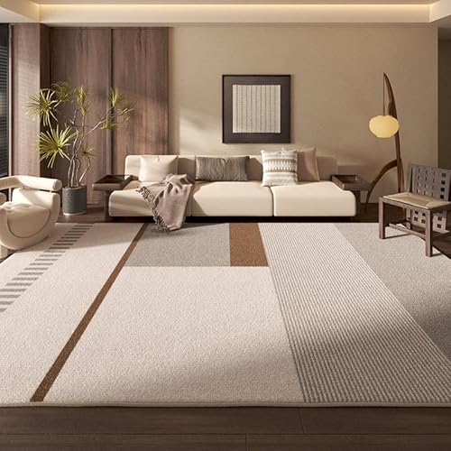 Ldiuttu Teppich für Wohnzimmer 110 x 190 cm Weich Waschbar Rutschfester Kurzflor Teppich für Schlafzimmer Küchen Läufer Flur Moderne geometrische Linien beige grau Ldiuttu Teppich für Wohnzimmer 110 x 190 cm Weich Waschbar Rutschfester Kurzflor Teppich für Schlafzimmer Küchen Läufer Flur Moderne geometrische Linien beige grau von Ldiuttu