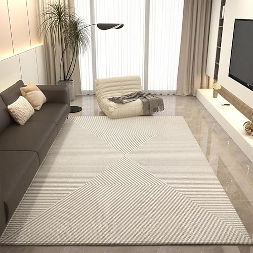 Ldiuttu Teppich für Wohnzimmer 110 x 190 cm Weich Waschbar Rutschfester Kurzflor Teppich für Schlafzimmer Küchen Läufer Flur Moderne geometrische Linien beige Ldiuttu Teppich für Wohnzimmer 110 x 190 cm Weich Waschbar Rutschfester Kurzflor Teppich für Schlafzimmer Küchen Läufer Flur Moderne geometrische Linien beige von Ldiuttu