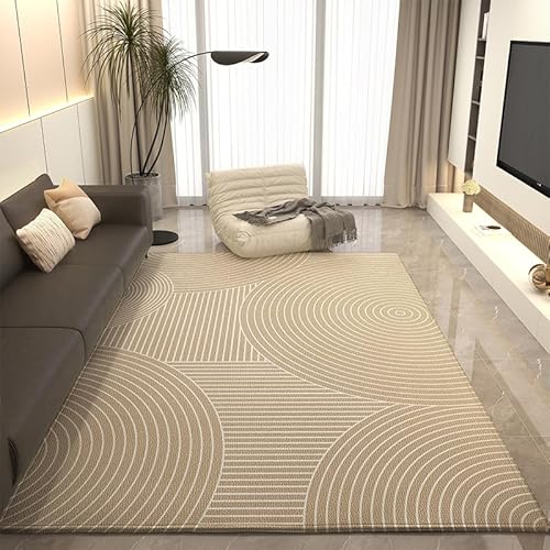 Ldiuttu Teppich für Wohnzimmer 110 x 190 cm Weich Waschbar Rutschfester Kurzflor Teppich für Schlafzimmer Küchen Läufer Flur Moderne geometrische Linien beige Ldiuttu Teppich für Wohnzimmer 110 x 190 cm Weich Waschbar Rutschfester Kurzflor Teppich für Schlafzimmer Küchen Läufer Flur Moderne geometrische Linien beige von Ldiuttu