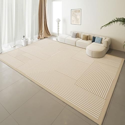Ldiuttu Teppich für Wohnzimmer Groß 200 x 250 cm Waschbarer Kurzflor rutschfest Teppiche für Schlafzimmer Heimbüro Moderne geometrische Linien gelb beige Ldiuttu Teppich für Wohnzimmer Groß 200 x 250 cm Waschbarer Kurzflor rutschfest Teppiche für Schlafzimmer Heimbüro Moderne geometrische Linien gelb beige von Ldiuttu