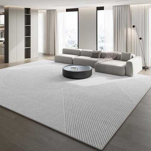 Ldiuttu kleine Teppich 80 x 160 cm Moderner Waschbar Rutschfester Teppich Weich Kurzflor Fußmatte für Schlafzimmer Esszimmer Küche Moderne Linien geometrisch grau von Ldiuttu