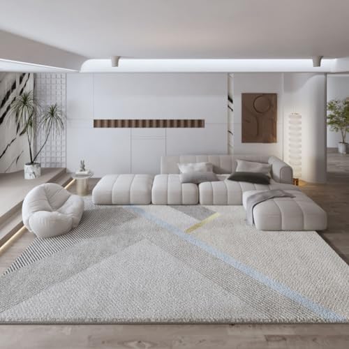 Teppich rutschfest Wohnzimmer 130 x 180 cm Waschbarer Rechteck Teppich Weich Leicht zu Reinigen Kurzflor Schlafzimmer Flur Läufer Moderne Linien geometrisch grau blau Teppich rutschfest Wohnzimmer 130 x 180 cm Waschbarer Rechteck Teppich Weich Leicht zu Reinigen Kurzflor Schlafzimmer Flur Läufer Moderne Linien geometrisch grau blau von Ldiuttu
