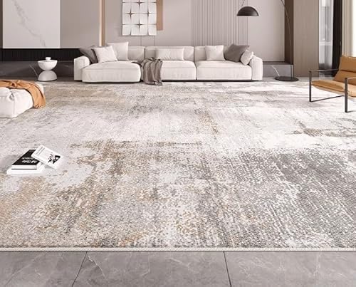 Teppich rutschfest Wohnzimmer 130 x 180 cm Waschbarer Rechteck Teppich Weich Leicht zu Reinigen Kurzflor Schlafzimmer Flur Läufer Modernes Tintengraubeige von Ldiuttu