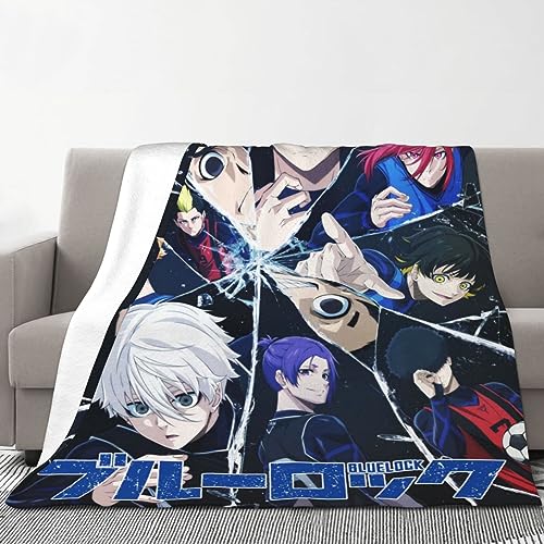 Blue Lock Anime Flanell Decke Kuscheldecke Isagi Yoichi Wohndecke Flauschige Kuscheldecke für Jungen Mädchen Mittagsdecke für das Sofa von Ldruieu