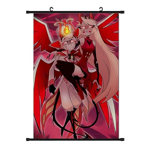 Hazbin Hotel Anime Poster Alastor Lucifer Morningstar Rollbild/Kakemono Poster zum Aufhängen als Wandkunstdekor 40 * 60cm von Ldruieu