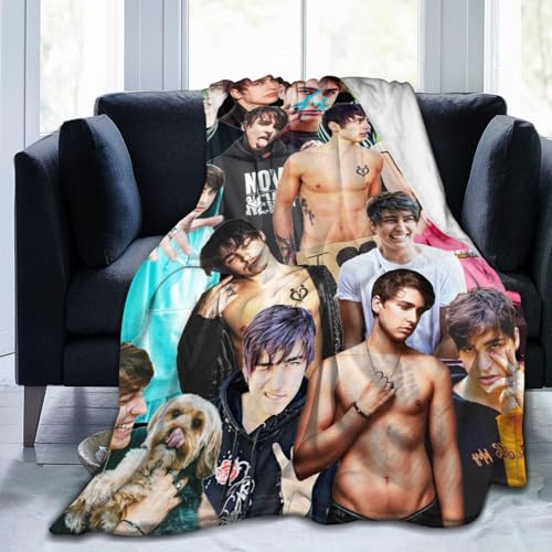 Ldsgdfst Colby Brock Decke aus weichem und bequemem Wollfleece, Überwurfdecken für Sofa, Büro, Auto, Camping, Yoga, Reisen, Heimdekoration, gemütliche Plüsch-Stranddecke, Geschenk, 203,2 x 152,4 cm von Ldsgdfst