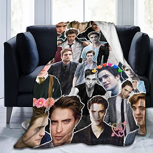 Ldsgdfst Robert Pattinson Decke aus weichem und bequemem Wollfleece, Überwurfdecken für Sofa, Büro, Auto, Camping, Yoga, Reisen, Heimdekoration, gemütliche Plüsch-Stranddecke, Geschenk, 203,2 x 152,4 von Ldsgdfst