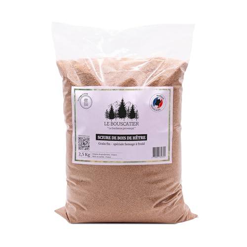 Sägemehl 100% Buche für Kalträuchern – Premium-Qualität – 2,5 kg – intensiver und authentischer Geschmack von Le Bouscatier