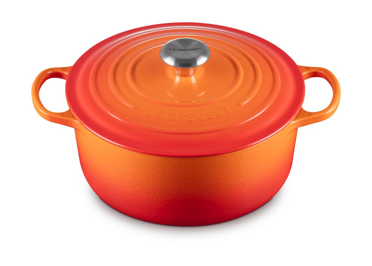 Le Creuset Bräter m.D. rund 26 cm Guss Signature ofenrot von Le Creuset