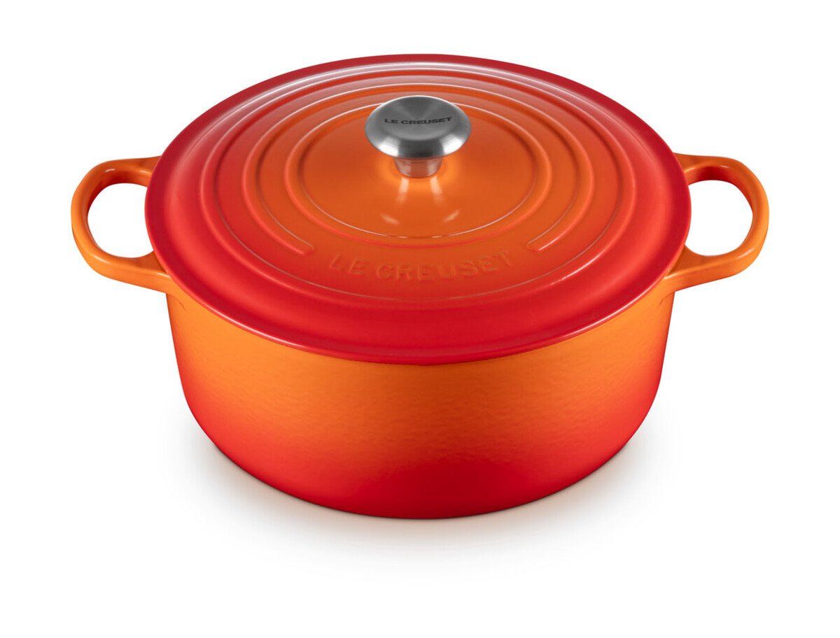 Le Creuset Bräter m.D. rund 28 cm Guss Signature ofenrot von Le Creuset