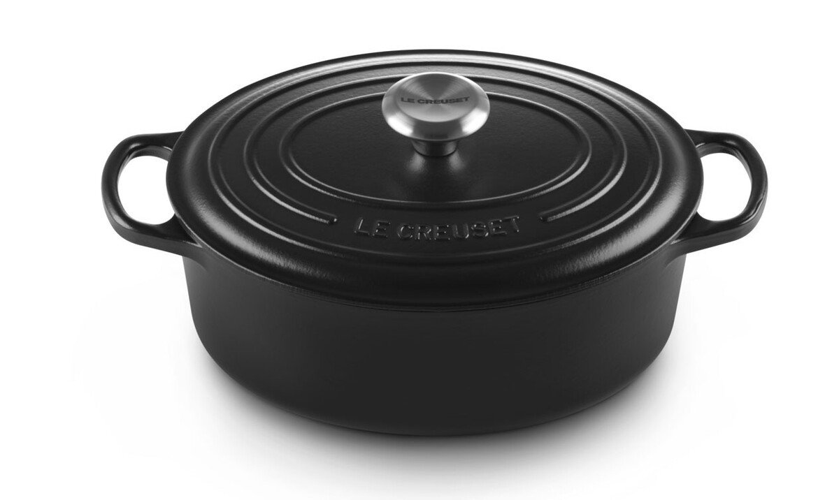 Le Creuset Bräter m.D. oval 35 cm Guss Signature schwarz von Le Creuset