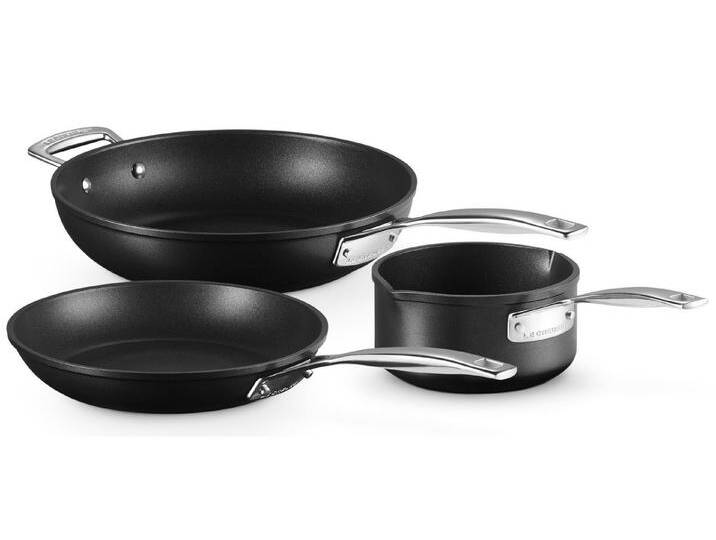 LE CREUSET Bratpfanne Aluminium-Antihaft Kochset 3tlg von Le-Creuset
