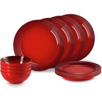 LE CREUSET Geschirrset 12-tlg. kirschrot, Steinzeug von Le Creuset