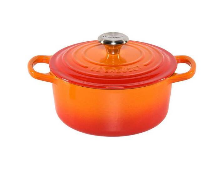 LE CREUSET Kochtopf Signature Bräter rund 18 cm ofenrot von Le-Creuset
