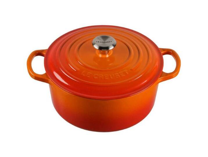 LE CREUSET Kochtopf Signature Bräter rund 22 cm ofenrot LE CREUSET Kochtopf Signature Bräter rund 22 cm ofenrot von Le-Creuset