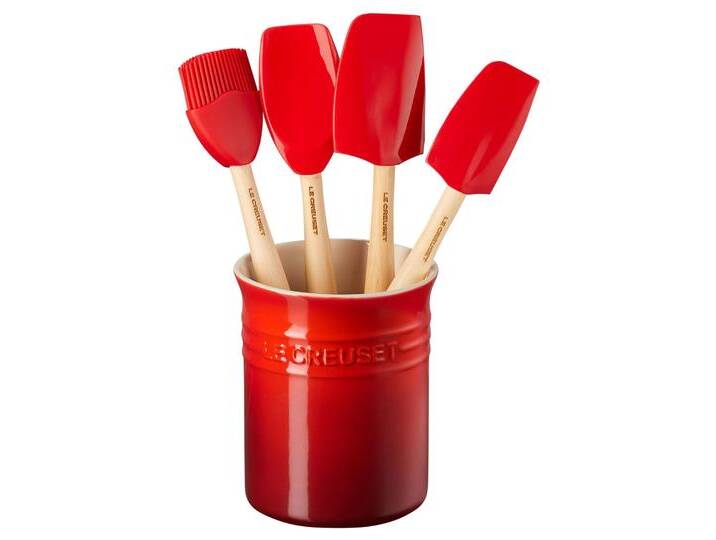 LE CREUSET Küchenhelfer 5-tlg. Kirschrot CRAFT, Silikon von Le-Creuset