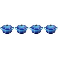 LE CREUSET Mini-Cocotte 4er-Set AZURE, Steinzeug von Le Creuset