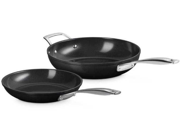 LE CREUSET Pfannen-Set Essential Pfannenset 24+28cm 2tlg, schwarz von Le-Creuset