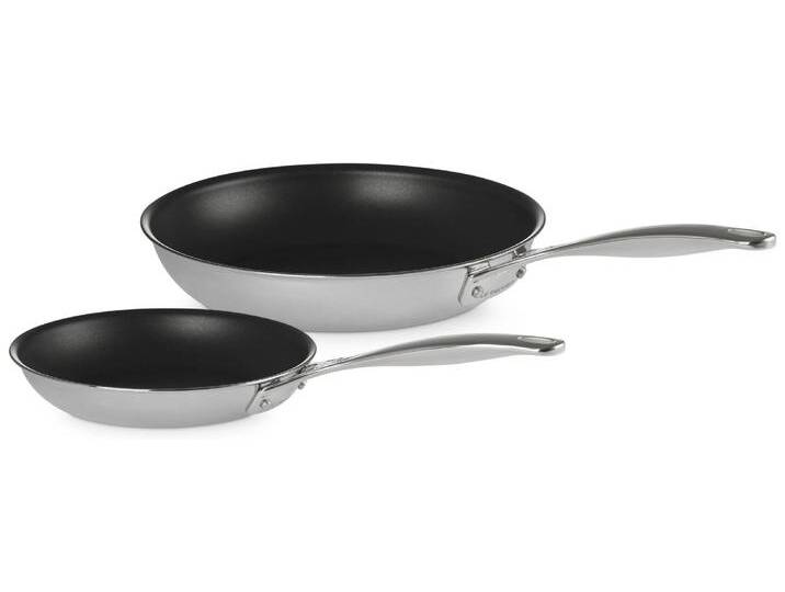 LE CREUSET Pfannenset 2-tlg. 3-PLY, Edelstahl von Le-Creuset