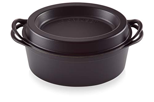 Le Creuset Gusseisen-Bräter Doufeu, Oval, Ø 32 cm, Für alle Herdarten und Induktion geeignet, Schwarz, 25084320000460 von LE CREUSET