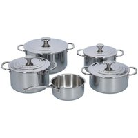 Le Creuset 3-Ply Plus Topfset fünfteilig, silber von Le Creuset