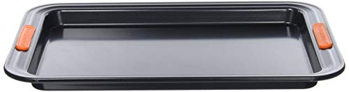 Le Creuset Antihaft Backblech Biskuitrolle, Rechteckig, 33 cm, Sauerteigbeständig, Aus Karbonstahl gefertigt, Anthrazit/Orange, 94102201000000 von LE CREUSET