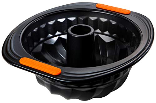 Le Creuset Antihaft Gugelhupfform, Ø 22 cm, Sauerteigbeständig, Aus Karbonstahl gefertigt, Anthrazit/Orange, 94102422000000 von LE CREUSET