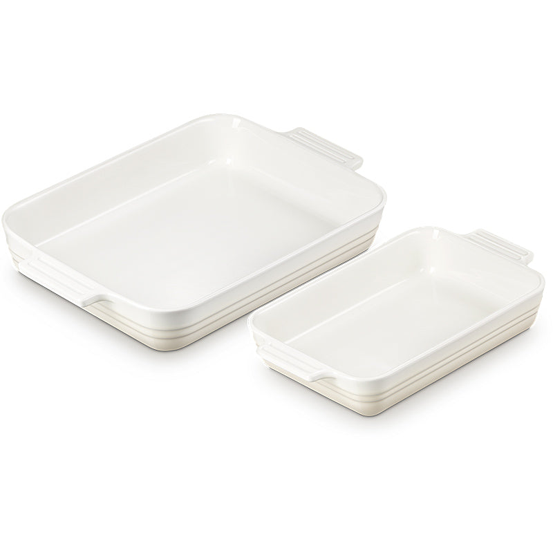 Le Creuset Auflaufform Klassik rechteckig 2er-Set 25/32 cm Meringue Le Creuset Auflaufform Klassik rechteckig 2er-Set 25/32 cm Meringue von Le Creuset