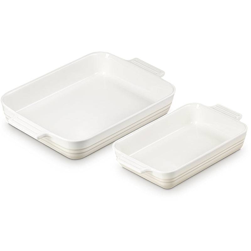 Le Creuset Auflaufform Klassik rechteckig 2er-Set 25/32 cm Meringue Le Creuset Auflaufform Klassik rechteckig 2er-Set 25/32 cm Meringue von Le Creuset