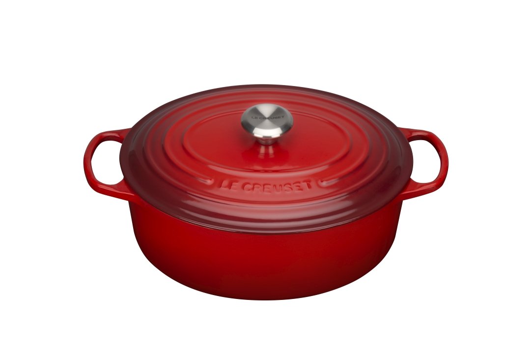 Le Creuset Bräter Ø ca. 31cm Kirschrot Oval von Le Creuset