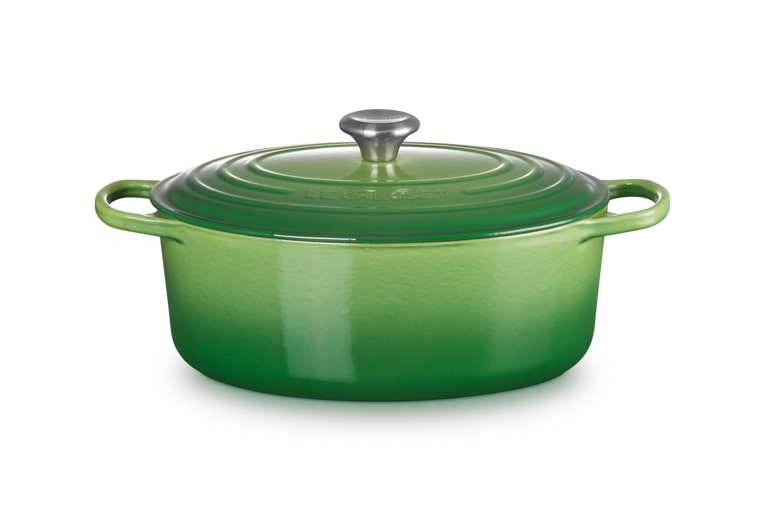 Le Creuset Bräter Sig 31cm Bamboo Green Oval von Le Creuset