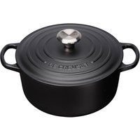 Le Creuset Bräter Signature 22 cm Schwarz 3,3 L rund von Le Creuset