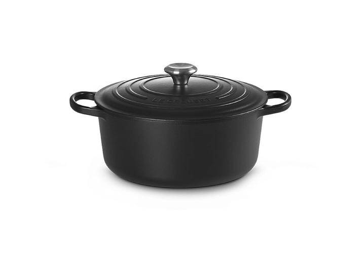 Le Creuset Bräter Signature rund 18 cm Schwarz matt innen & außen Le Creuset Bräter Signature rund 18 cm Schwarz matt innen & außen von Le-Creuset
