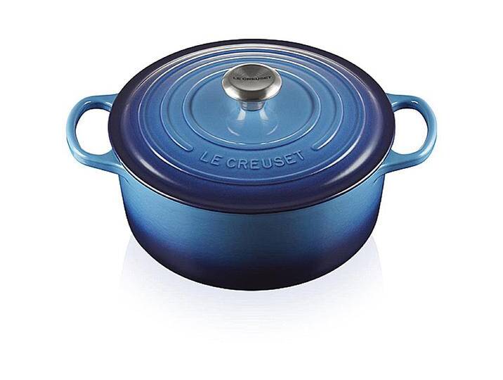Le Creuset Bräter Signature rund 26 cm Azure Le Creuset Bräter Signature rund 26 cm Azure von Le-Creuset